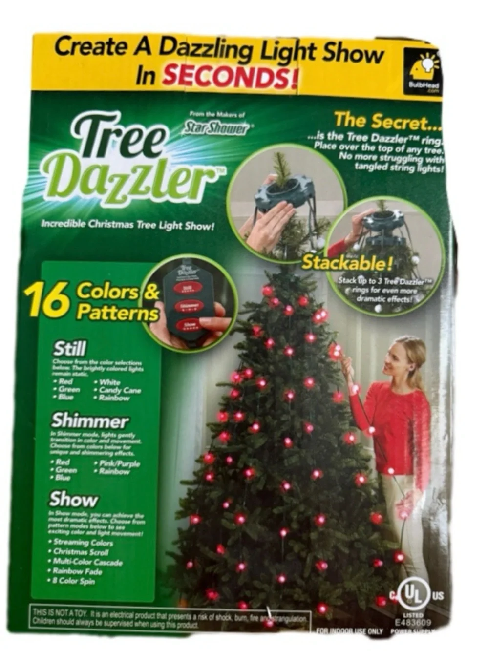 Lot Of 2 New Shower Tree Dazzle LED Christmas Lights NIB Holiday Decor